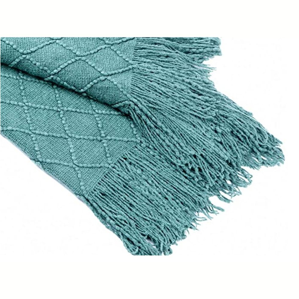 Textured Knit Throw Blanket